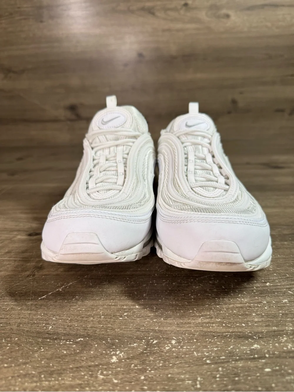 Nike Air Max 97 Triple White Wolf Grey Mens Size 12 921826-101 Sneakers